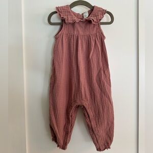 H&M Cotton Muslin Pink Romper/ Jumpsuit, 12-18 months
